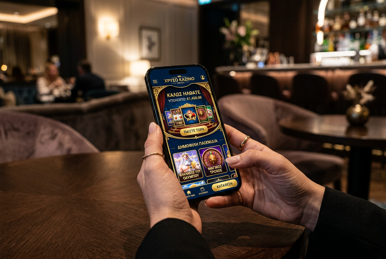 Online casino σε κινητό τηλέφωνο με ελληνικό μενού